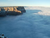 Látványos, sűrű köd árasztotta el a Grand Canyont