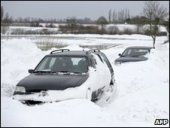 Hóban rekedt autósok Németországban